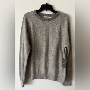 Mutual Weave men's gray crew neck long sleeve pullover sweater new with tags